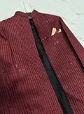 Maroon Open Prince Coat for Boys 