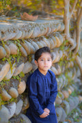 Blue cotton shalwar kameez for boys – Soft breathable traditional outfit